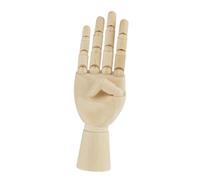 Smandy Flexible Wooden Hand Model, Articulated Hand Figure for Sketching and Drawing, for Students and Artists, Durable Hardwood Construction (7 inch right hand)