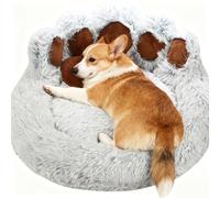 Smandy Fluffy Donut Pet Bed, Wear Proof Anti Slip and Washable Multi Purpose Comfortable Round Cat Dog Bed for Home (XL)