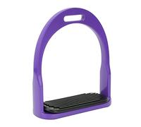 Smandy Horse Accessories, Anti Slip Aluminium Stirrups with Stainless Steel Non Slip Pedal for Equestrian Riding Safety (Purple)