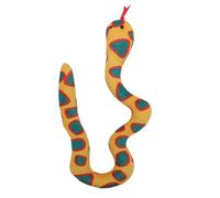 Smandy Interactive Cat Chew Snake Toy, Durable Plush Snake with Catnip for Indoor Cats Playing and Boredom Relief (Orange)