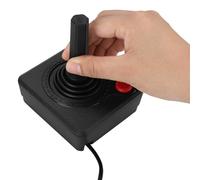 Smandy Joystick Controller, ABS 4 Way Analog Stick with Ergonomic Grip and 3D Button, Compatible for 2600 7800 Systems, for Retro Console Players Home Gaming