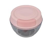 Smandy Manual Food Processor, Choppers with Ergonomic Handle Comfortable Grip Non Slip Bottom Removable Design for Mincing Crushing Pureeing Manual Food Processor, Mini Garlic Grinder (Medium)