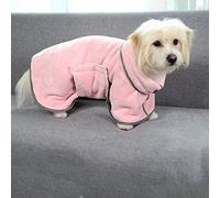 Smandy Microfiber Pet Drying Towel Coat Quick Absorb Dog Bathrobe Blanket for Dogs Cats with Fast Drying Cape (S)