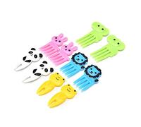 Smandy Mini Cute Cartoon Animal Fruit Picks Forks Lunch Box Decor for Kids (As Shown)