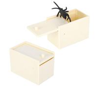 Smandy Other Household Items Box, Lifelike Spider Prank Toy for Kids Great Trick Toy for Adults Halloween April Fool Day Gift Funny Wooden Fake Spider Fake Box Trick