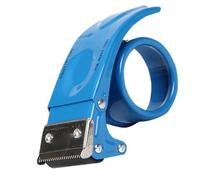 Smandy Packing Tape Dispenser, Serrated Cutter for Quick Clean Cutting, Smooth Pulling, Lightweight Compact Design, with Metal Plastic Construction, for Logistics Package Transportation (Blue)