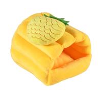 Smandy Pet Toys Comfort Sleeping House, Small Animal Cozy Warm Hanging Hut for Hamsters Sugar Gliders Squirrels Parrots Birds Hamster Bed Tiny Pet Hamster Bed Sleeping Hut (Yellow)