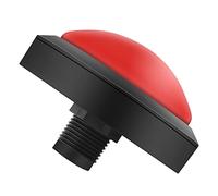 Smandy Recordable Button, Plastic with LED Light, Easy Assembly for Interactive Vending Machines and Game Machines, 100mm Diameter (100#-red+three-legged switch+LED light)