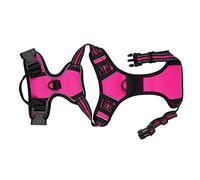 Smandy Reflective Dog Harness Adjustable No Pull Pet Vest with I Beam Fit & Buckles for Training Walking Safety Size M 7.5-17.5kg (Rosy Red)