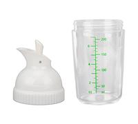 Smandy Salad Dressing Shaker, BPA Prevent Leakage Jar, Easy One-Hand Use, 200ml Capacity for Homemade Dressings and Sauces (White)