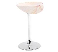 Smandy Shell Wine Cup, Elegant Handcrafted Seashell Wine Goblet for Beach Wedding Cocktail Party Celebrations (White)