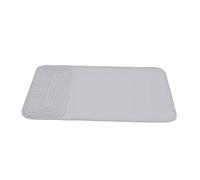 Smandy Silicone Coffee Machine Mat, Extra Protecting with Raised Tray Side 23.62 X 15.75 X 0.29in for Kitchen Counter (Gray)