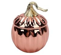 Smandy Stainless Steel Pumpkin Sugar Bowl with Lid 6.3x15cm Fall Table Decor for Coffee Tea Candy Storage, 268g Rustproof Canister for Thanksgiving Kitchen Counter