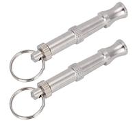 Smandy Stainless Steel Ultrasonic Dog Whistle 2pcs Portable Pet Training Tool with Loud Sound for Pigeons Birds and Dogs