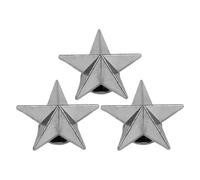 Smandy Star Studs, Metal Rivets with Screws, Unique Star Shape 50 Pcs 16mm for Clothing Bags Shoes Leathercraft Fashion Accessories (Silver Black)