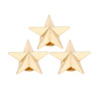 Smandy Star Studs, Metal Rivets with Screws, Unique Star Shape 50 Pcs 16mm for Clothing Bags Shoes Leathercraft Fashion Accessories (Gold)