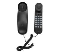 Smandy Wall Mount Phone, ABS Material, Clear Call Quality, Easy Installation Traditional Corded Telephone for Hotel Guest Rooms, Office Spaces (Black)