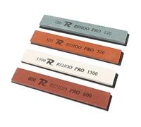 Smandy Whetstone Sharpening Stone Set 4 Side Grit 120 320 600 1500 with Non-Slip Base for Kitchen Scissors Chisels Axes Tools