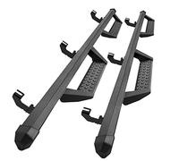 SMANOW Drop Down Running Boards Compatible with 2018-2025 Jeep Wrangler JL 4 Door, Dual-Stage Textured Black Powder Coated, 4 Inch Step Bars Side Step BCKA.