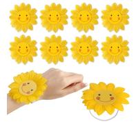 SMAODSGN 10 Pack Sunflower Smiley Face Bracelet for Kid First Trip Around The Sun Decorations Boho 1st Birthday Party Favor One Year Old Birthday Supplies for Sun Theme Party Baby Shower Kid