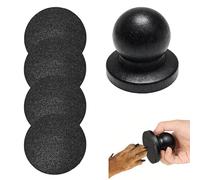 Smaoqingji Dog Wooden Nail File Pets Nail Grinder - 5-Piece Set, Black, Nail File with Interchangeable Sandpaper, Suitable for Daily Nail Care of All Pets