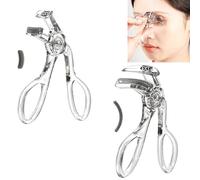 Smaoqingji Portable Frameless Eyelash Curler, Partial Eyelash Curler, Pack of 2, Grey White, Practical Eyelash Curler, Suitable for All Eye Shapes, Shapes and Lifts Eyelashes, Gently and Precisely