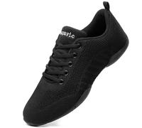 Smapavic Cheer Shoes for Youth Girls White Cheerleading Athletic Dance Shoes Tennis Sneakers for Competition Sport Training, Black 2405, 19.0 cm