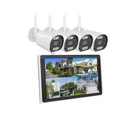 Smar 3MP Wifi Camera Kit Ai Face Detect Full Color Vision IP Set 8CH NVR 10.1 LCD Wireless CCTV Surveillance System Easy To Install