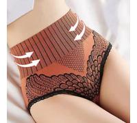 Smarbettiy Polyester Lace Panties High Waist Hip Enhancer Solid | High waisted , lace trim detail, lifting shape, solid color , one size fit