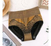 Smarbettiy Polyester Lace Panties High Waist Hip Enhancer Solid | High waisted , lace trim detail, lifting shape, solid color , one size fit