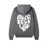 Smarbettiy Polyester Letter Print Sweatshirt Female Spring Autumn Wear | Letter print design, full front zipper, regular fit , moderate elasticity, polyester fabric