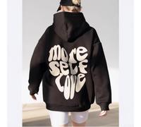 Smarbettiy Polyester Letter Print Sweatshirt Female Spring Autumn Wear | Letter print design, full front zipper, regular fit , moderate elasticity, polyester fabric