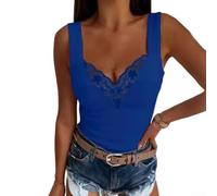 Smarbettiy Polyester V-Neck Camisole for Women Summer Fashion | Soft polyester fabric, medium elasticity, comfortable stretch, lace trim detail, lightweight feel