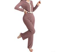 Smarbettiy Printed Two Piece Lounge Set for Women Spring Summer | Soft polyester fabric, lace patchwork detail, printed pattern, moderate elasticity, comfortable fit