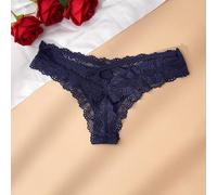 Smarbettiy Women's Low-Waist Lace Triangle Underwear Breathable | Polyester material, cross-strap detail, regular length, pure color options, summer ready
