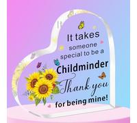 SMARGO Acrylic Plaque Gifts for Childminder, Thank you Gifts for Childminder to Express Thanks to Staff - Leaving School, End of Term, Preschool, Goodbye, Nursery Graduation