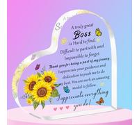 SMARGO Boss Day Acrylic Plaque Gifts for Women, Boss Lady Gifts for Women, Best Thank You Gifts for Female Boss, Boss Inspirational Gifts Appreciation