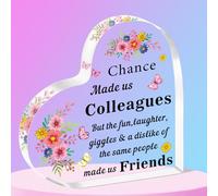 SMARGO Coworker Leaving Gifts: Acrylic Decoration Sign/Plaque for Women, Colleague Friends, Work Bestie Birthday, Farewell Going Away Goodbye