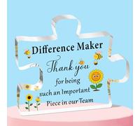 SMARGO Difference Maker Employee Appreciation Gifts, Boss Gifts for Women Men Acrylic Plaque, Bosses Day Farewell Goodbye Retirement Thank You Gifts for Nurse Boss Coworkers Volunteer Coach Bus Driver