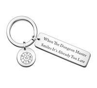 SMARGO Dungeon Master Keyring When The Dungeon Master Smiles It's Already Too Late Dungeons And Dragons Gift For Boyfriend Girlfriend Husband Brother Sister Dad Friend Gamer RPG Fan