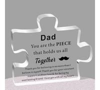 SMARGO Gifts for Dad Birthday Christmas Dad Gifts from Daughter Son, Xmas Stocking Stuffers Best Dad Ever Gift, Bonus Dad Stepdad New Dad Father in Law Gift, Dad Present Acrylic Plaque