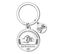 SMARGO Godfather Gifts From Goddaughter Best Godfather Ever Keyring Keychain