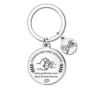 SMARGO Godfather Gifts From Godson Best Godfather Ever Keyring Keychain