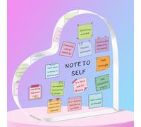 SMARGO Note to Self Motivational Decor - Office Acrylic Gift Therapy Mental Health Decorations for School Counseling Office Therapy Desktop Art Decoration School Counselor, Therapist Office Gifts