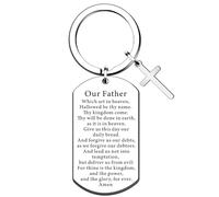 SMARGO Religious Keyring Gifts Inspirational Keychain Christian Faith Keyring Encouragement Religious First Communion Baptism Gift for Women Men Motivational Present Christmas Birthday Present