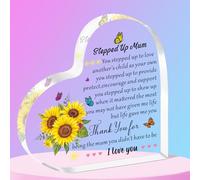 SMARGO Step Mum Gifts Step Mum Acrylic Plaque Thank You Stepped Up Mum Gifts Mothers Day Christmas Birthday Presents for Step Mum