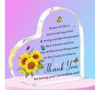 SMARGO Thank You Acrylic Plaque For Someone Special, Teacher Thank You Gifts, Volunteer Thank You, Teaching Assistant Mentor Tutor Nurse Doctor, Friends Family Thank You Plaque Present