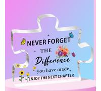 SMARGO Thank You Gifts for Coworkers Retirement Farewell Goodbye Going Away Leaving Gifts for Colleague Boss Lady Bosses Day Christmas Appreciation Acrylic Plaque Gifts for Women