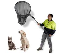 Smarkey Animal Catcher Net, Dog Catching Net, Animal Catch Pole Tools for Poultry, Chicken, Feral Cat, Duck, Goose, Bird, Skunk, Bat, Fox, Raccoon, Guinea Fowl, Pigeon,Tuna and Small Animals