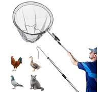 Smarkey Chicken Catching Net, Chicken Catcher Leg Hook with Extendable Stainless Steel Handle (28.5" to 76"), Poultry Catcher for Catching Small Animals, Duck, Goose, Bird, Skunk Bat and Fish net
